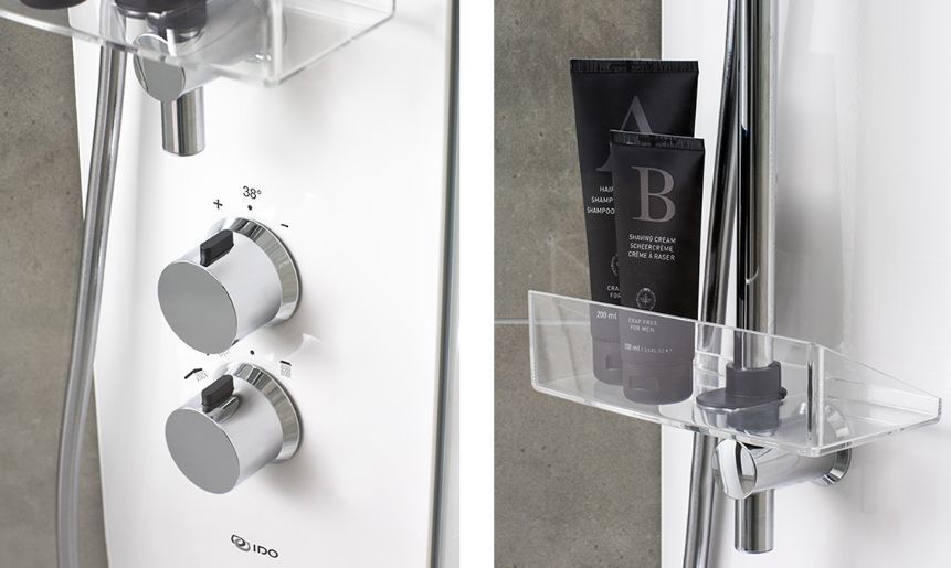Душевая кабина Ido Showerama 10-5 Comfort 100x100 (558.473.00.1) белый профиль/стекло прозрачное с поддоном 262274 фото
