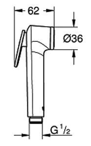 Гигиенический душ Grohe Tempesta-F Trigger Spray 27512001 (хром) 135981 фото