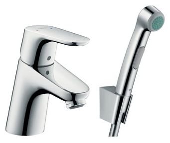 Змішувач для умивальника Hansgrohe Focus E2 31926000 з гігієнічним душем (хром) 91468 фото
