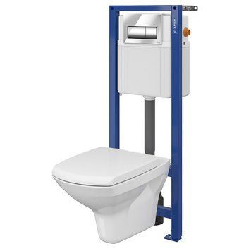 Комплект інсталяції Cersanit Aqua 02 Сет B207 з унітазом Carina Clean On з сидінням Soft Closing (S701-392) 350909 фото