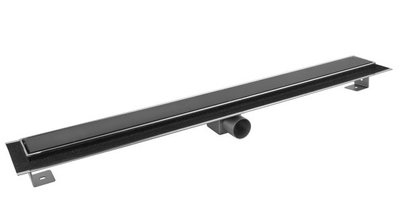 Душовий трап Inox Style L68507BG з решіткою Чорне скло (685 мм) 151028 фото