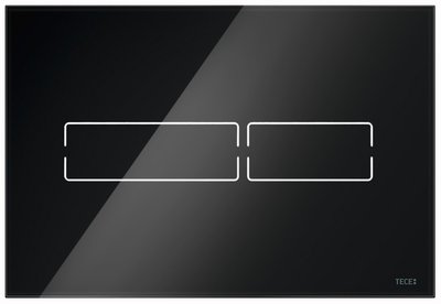 Смывная клавиша Tece Lux Mini 9240961 стекло чёрное, сенсор 164530 фото