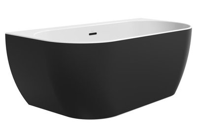 Ванна акриловая Ravak Freedom W 166x80 (XC00100032) отдельностоящая (черная) крышка перелива и слива: черный 495048 фото