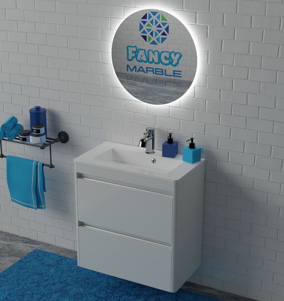 Тумба под умывальник Fancy Marble (Буль-Буль) Fiji/Bali 70-2 (белая) 543865 фото