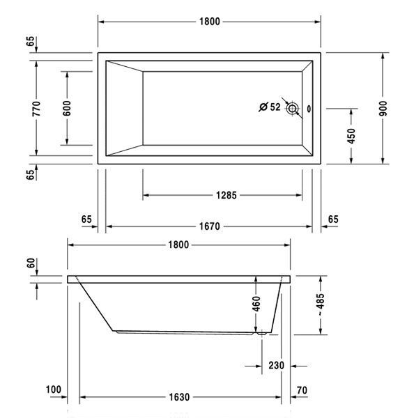 Ванна акриловая Duravit Starck 180x90 (700050000000000) 120639 фото