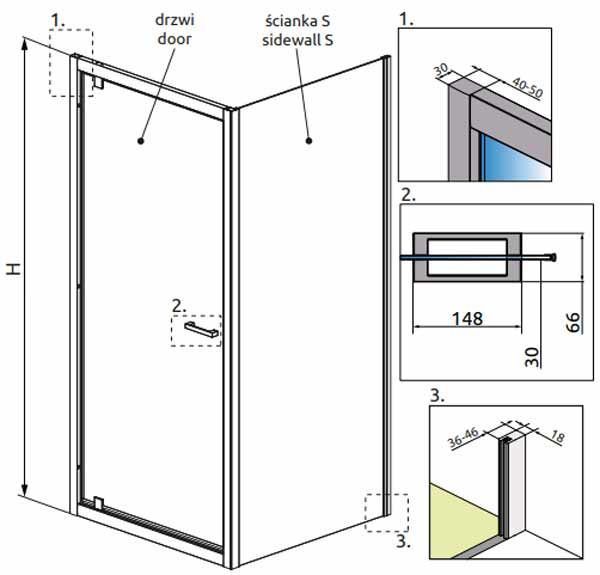 Душова кабіна Radaway Twist DWJ+S 100x80 (382003-01+382011-01) профіль хром/скло прозоре 265394 фото