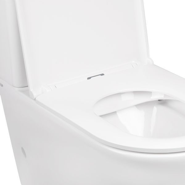 Унітаз-компакт Qtap Robin Rimless (QT13222141ARW) з сидінням Slim Soft-close 389097 фото
