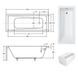 Ванна акриловая Besco Modern 120x70 (WAM-120-MO) без ножек 371469 фото 4