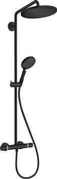 Душевая система Hansgrohe Croma Select S Showerpipe 280 EcoSmart 26891670 с термостатом (чёрный матовый) 304919 фото