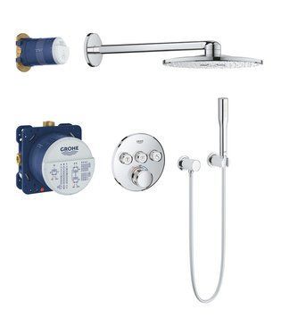 Душова система Grohe Grohtherm SmartControl 34705000 з термостатом (хром) 236151 фото