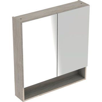 Дзеркало для ванної кімнати Geberit Selnova Square 59 см (501.267.00.1) Світлий горіх/Меламін зі структурою дерева 425549 фото