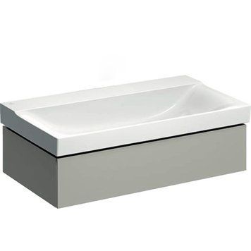 Тумба с умывальником Geberit Xeno&sup2; 90 см (500.508.00.1/500.532.01.1) серый матовый 532597 фото