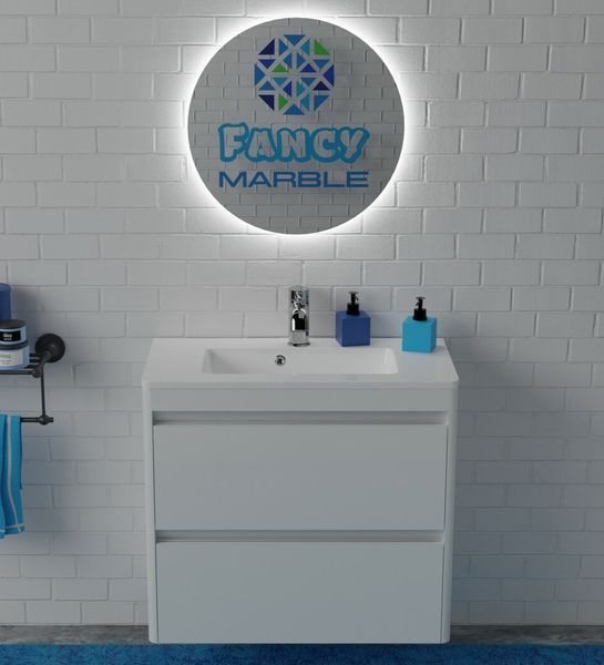 Тумба под умывальник Fancy Marble (Буль-Буль) Fiji/Bali 80-2 (белая) 543866 фото