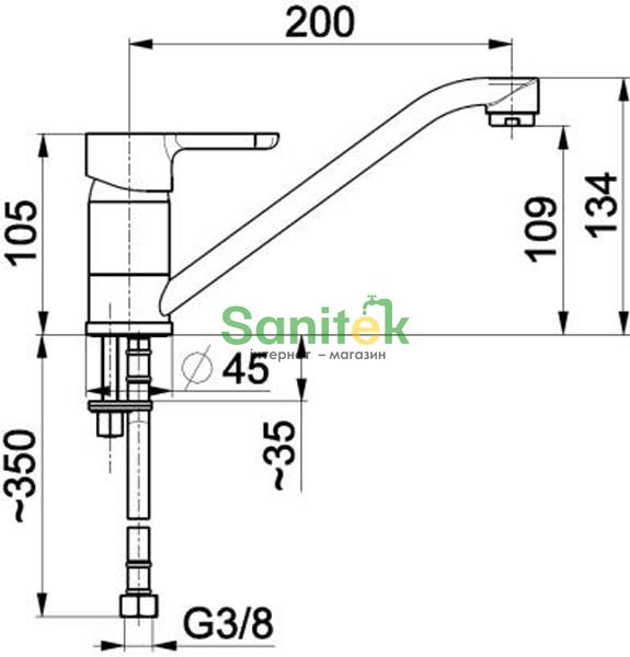 Смеситель для кухни Armatura Granat 5523-915-00 (хром) 277847 фото