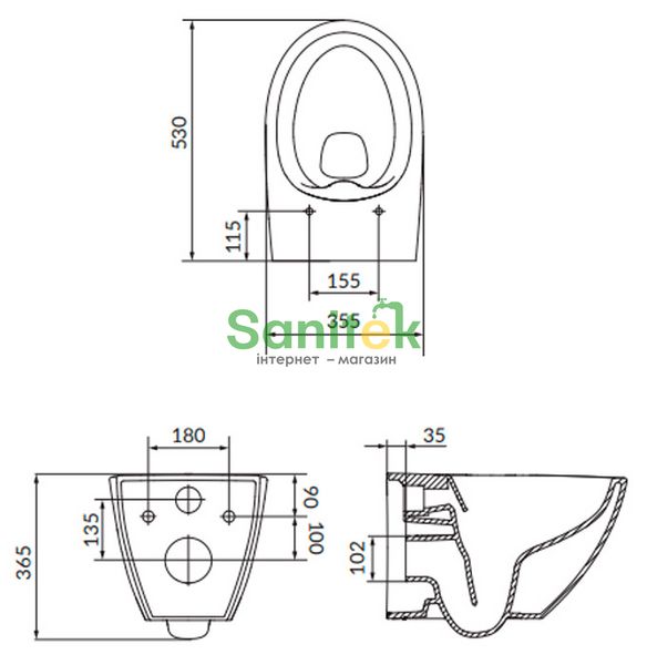 Унитаз подвесной Cersanit Moduo Plus Clean On (B904) с сиденьем Soft Close Slim (дюропласт) 951980 фото