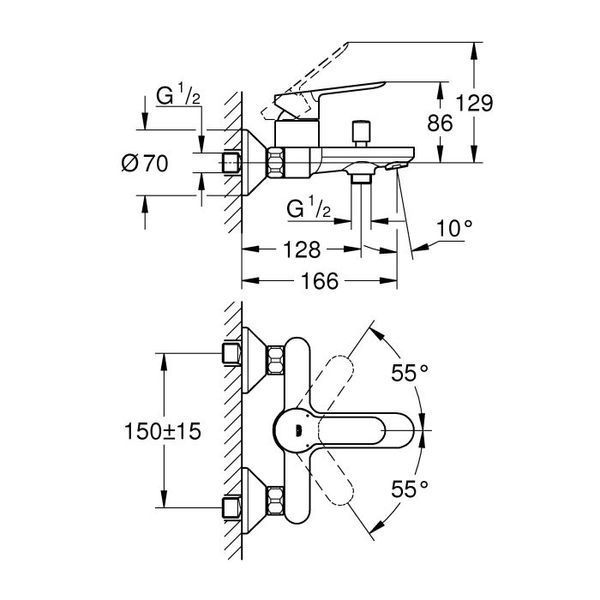 Набір змішувачів для ванної кімнати Grohe BauEdge UA123365S1 873065 фото