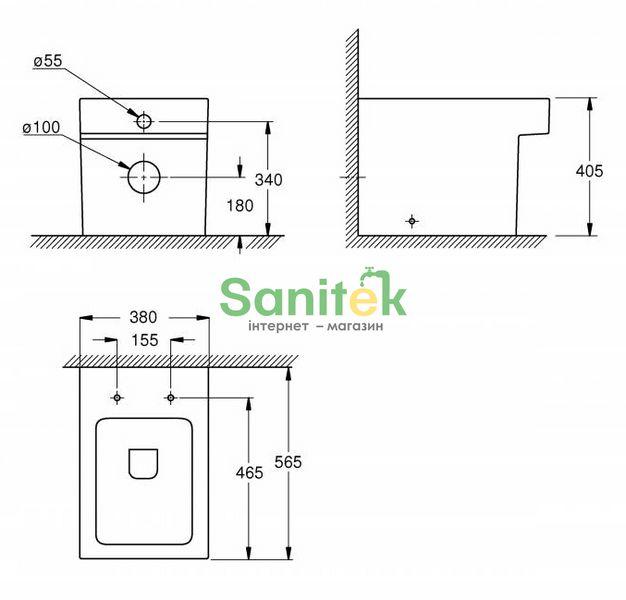 Унітаз підлоговий Grohe Cube Ceramic 3948500H 277276 фото