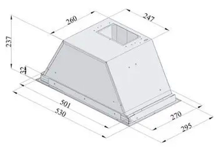 Вбудована витяжка Fabiano Box 60 Inox Premium (8104.504.1540) 829583 фото