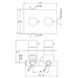 Змішувач для ванни та душу Jaquar Florentine FLR-CHR-5693 прихованого монтажу з термостатом (хром) 273496 фото 2