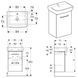 Тумба с умывальником Geberit Selnova Square 45 см (502.746.00.1) белый 696421 фото 2
