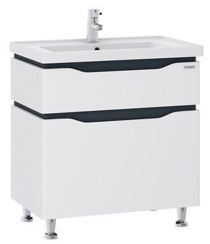 Тумба с умывальником Sanwerk Alessa 70 (MV0000631) белая/серая 137966 фото