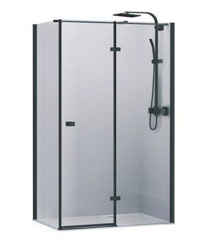 Душова кабіна Devit Up 90x90 (FEN2110BR) профіль чорний/скло прозоре права 311824 фото