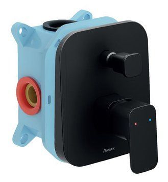 Змішувач для ванни и душа Ravak 10&deg; Free TD F 065.20BL X070158 скрытого монтажа для R-box (чорний) 494987 фото
