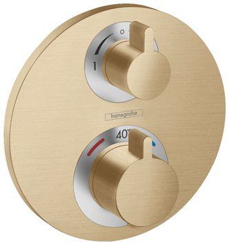 Змішувач для ванни и душа Hansgrohe Ecostat S 15758140 скрытого монтажа с термостатом (бронза) 305254 фото