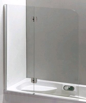 Шторка для ванны Eger 599-120CH/L хромированный профиль/стекло прозрачное (левая) 152978 фото