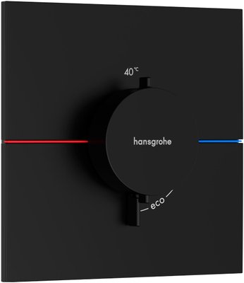 Центральный термостат для душа Hansgrohe ShowerSelect Comfort E 15574670 скрытого монтажа (чёрный матовый) 694218 фото