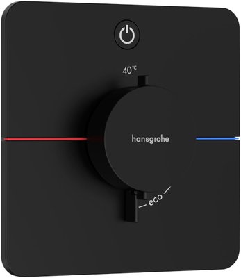 Смеситель для душа Hansgrohe ShowerSelect Comfort Q 15581670 скрытого монтажа с термостатом (чёрный матовый) 694233 фото