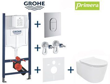 Комплект інсталяції Grohe Rapid SL 3884000G з унітазом Primera Grand Clean pro 8320022 с сиденьем soft close 777977 фото