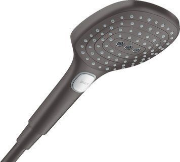 Душова лійка Hansgrohe Raindance Select E 120 3jet 26520340 (3 режими) матовый чёрный хром 304706 фото