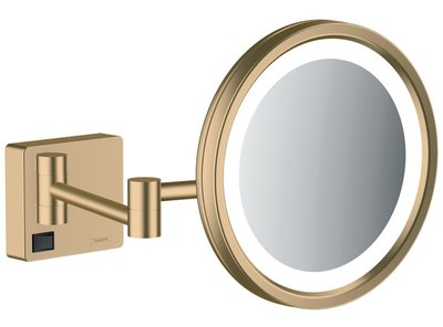 Косметическое зеркало Hansgrohe AddStoris 41790140 с LED подсветкой (бронза матовый) 491590 фото