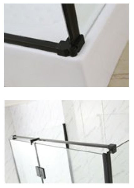 Душова кабіна Asignatura Vik 120x80 (59020402) профіль чорний матовий/скло прозоре 390239 фото