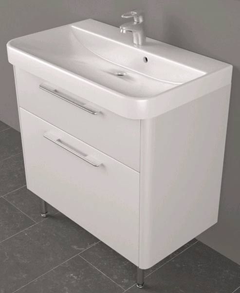 Тумба под умывальник Fancy Marble (Буль-Буль) Devon 80 Carla (белая) 685455 фото