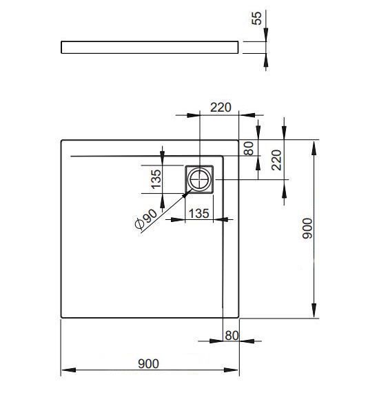 Душовий піддон Radaway Argos C 90x90 (4AC99-01) 208854 фото