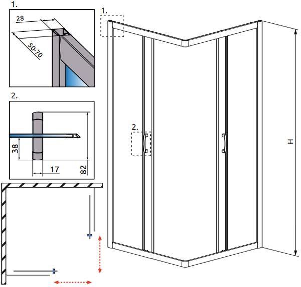 Душевая кабина Radaway Premium Plus C 90x90 (30453-01-08N) профиль хром/стекло коричневое 203401 фото