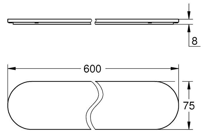 Полиця для ванної кімнати Grohe Selection 41057000 (скло) 374392 фото