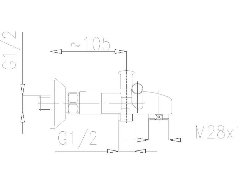 Змішувач для ванни Armatura (KFA) Harmonic 344-020-00 (хром) 106217 фото