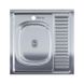 Кухонна мийка Imperial 6060-L (0,6мм) Satin накладна ліва 237896 фото 1