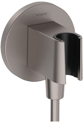 Підключення для душового шлангу Hansgrohe FixFit S 26888340 з тримачем (матовий чорний хром) 547707 фото