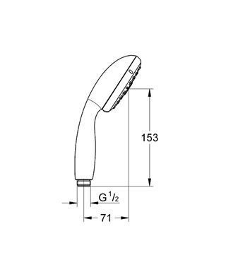 Душевая лейка Grohe Tempesta 100 III 28419001 (3 режима) хром 98865 фото