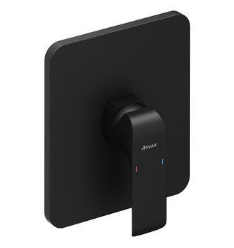 Змішувач для душа Ravak Flat FL 066.20BL X070180 скрытого монтажа для R-box (чорний) 667877 фото