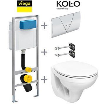 Комплект инсталляции Viega Standart 673192 с унитазом Kolo Idol M1310000U с сиденьем полипропилен 134645 фото