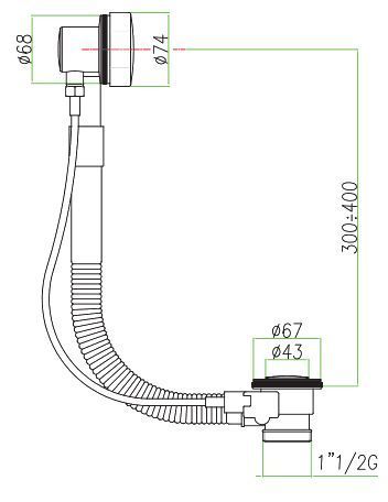 Сифон для ванни Fiore 300470ZZ (бронза) 239603 фото