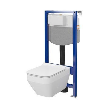 Комплект інсталяції Cersanit Aqua 50 C30 механіка з унітазом Crea Clean On із сидінням Soft Closing (S701-809) 952025 фото