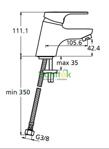 Змішувач для умивальника Ideal Standard Slimline II B8997AA (хром) 76200 фото
