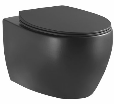 Унітаз підвісний Devit Acqua New 3020155B з сидінням Slim soft-close quickfix (чорний матовий) 349997 фото