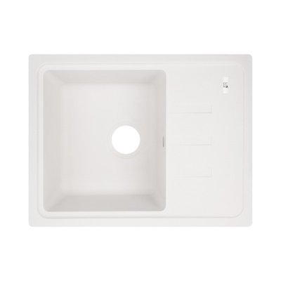 Гранітна мийка Lidz 620x435/200 WHI-01 (LIDZWHI01620435200) White 374532 фото